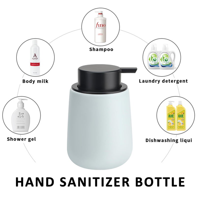 TOOZFO Soap Foaming Dispenser Ceramic with Easy-to-Press Pump Hand Foam Dispenser for Shampoo Bathroom Kitchen 12 oz - Image 3